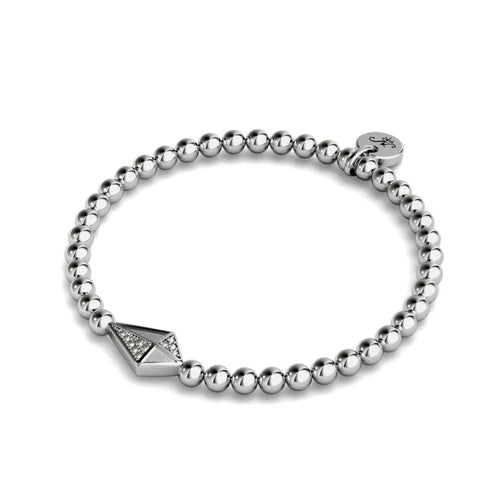 Cerf-volant | Argent | Bracelet à breloques en cristal